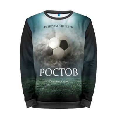 Мужской свитшот 3D «FK Rostov» black 