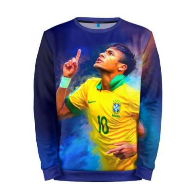 Мужской свитшот 3D «Neymar» blue 
