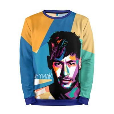 Мужской свитшот 3D «Neymar» blue 