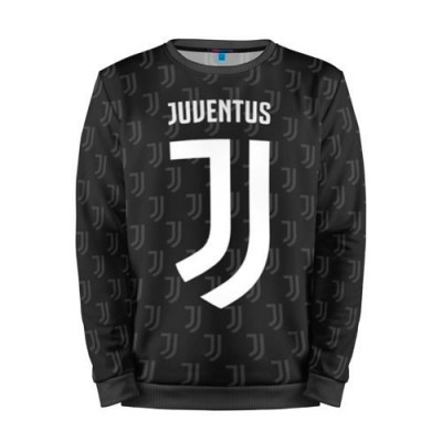 Мужской свитшот 3D «Juventus FC Pattern» black 