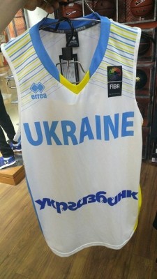 Баскетбольная майка Украина мужская белая 2017/18 3XL 