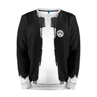 Мужской свитшот 3D «Borussia sport uniform color» white 