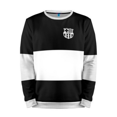 Мужской свитшот 3D «FC Barcelona Black Collection» white 