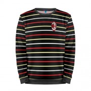 Мужской свитшот 3D «AC Milan - Stripe black» black